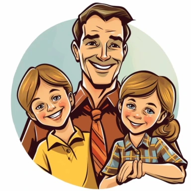 family, father, clipart,