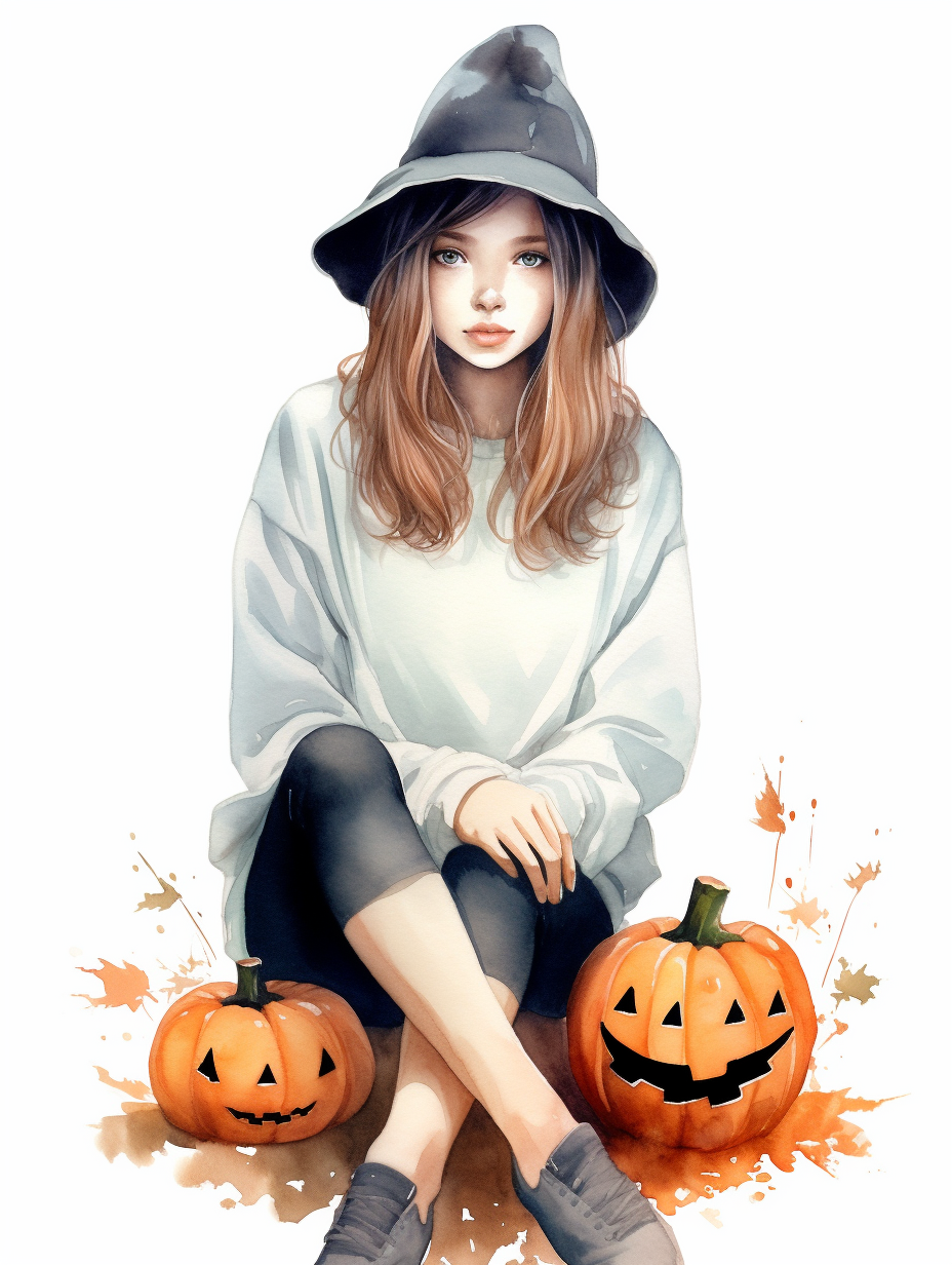 girl pumpkin cliparts