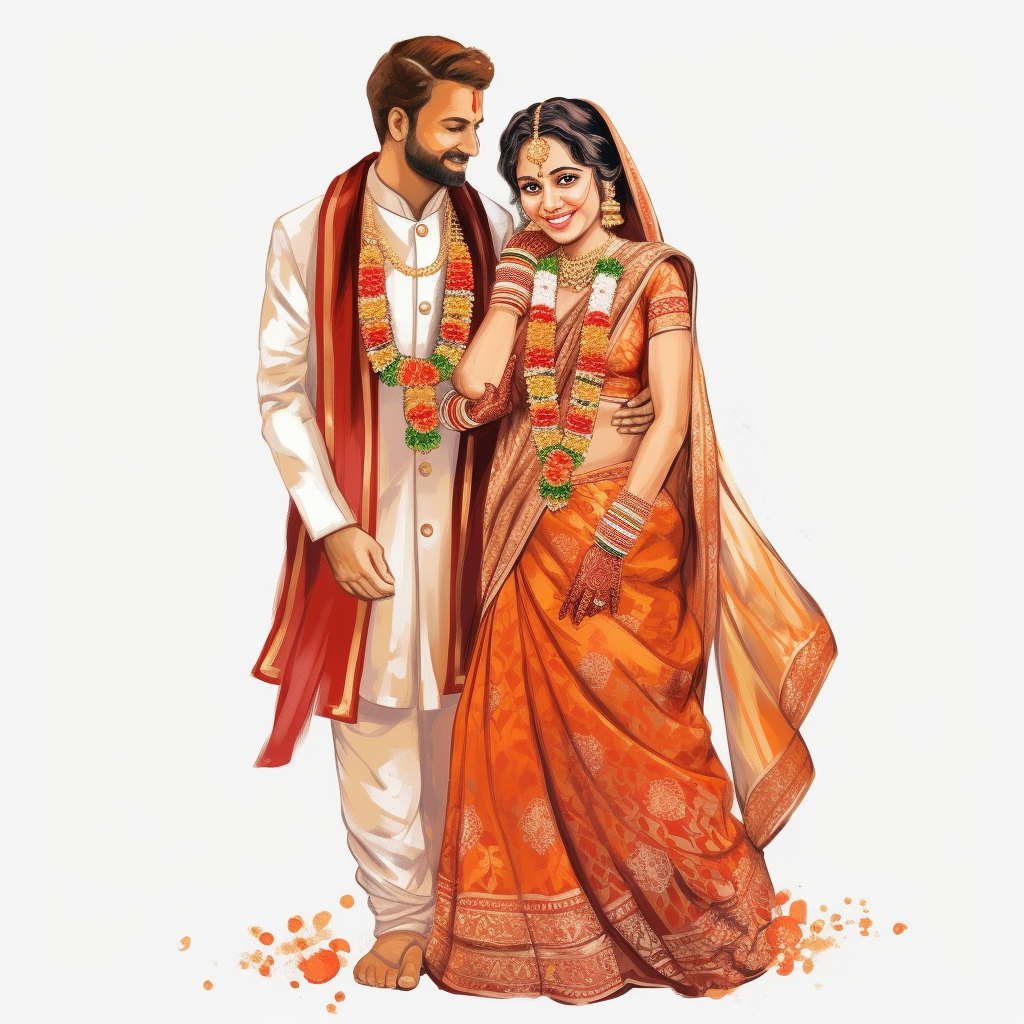 indian wedding clipart