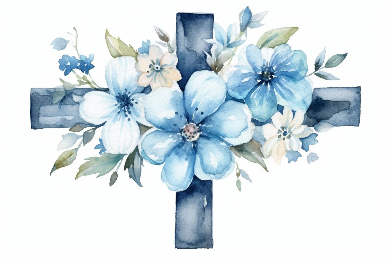 cross flowers cliparts