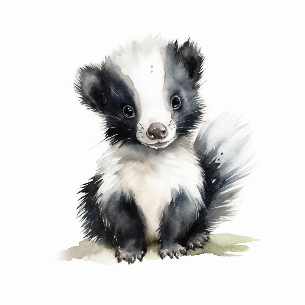 baby skunk cliparts