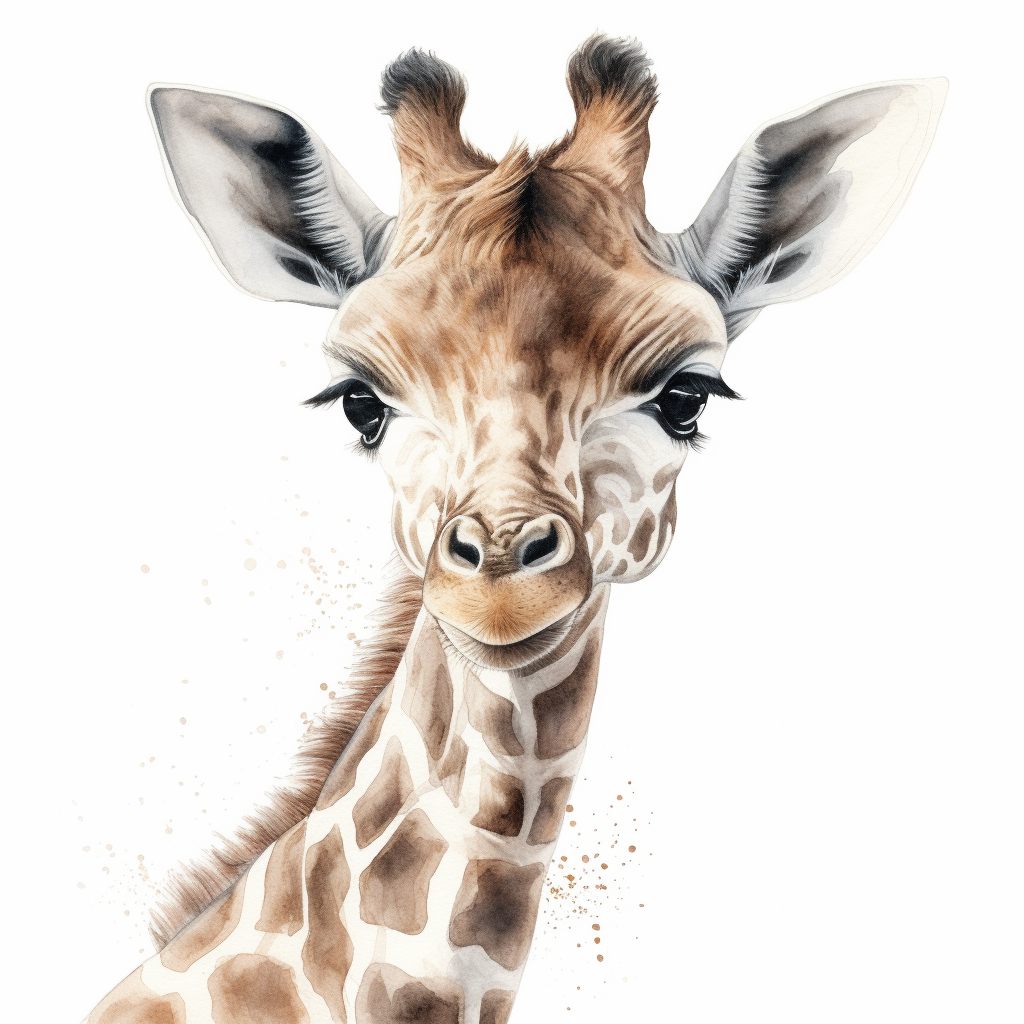 giraffe drawing cliparts