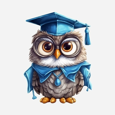 Graduation Owls best friend Clipart Grad Student Owl PNG, Illustration clipart, 4K, extremely detailed