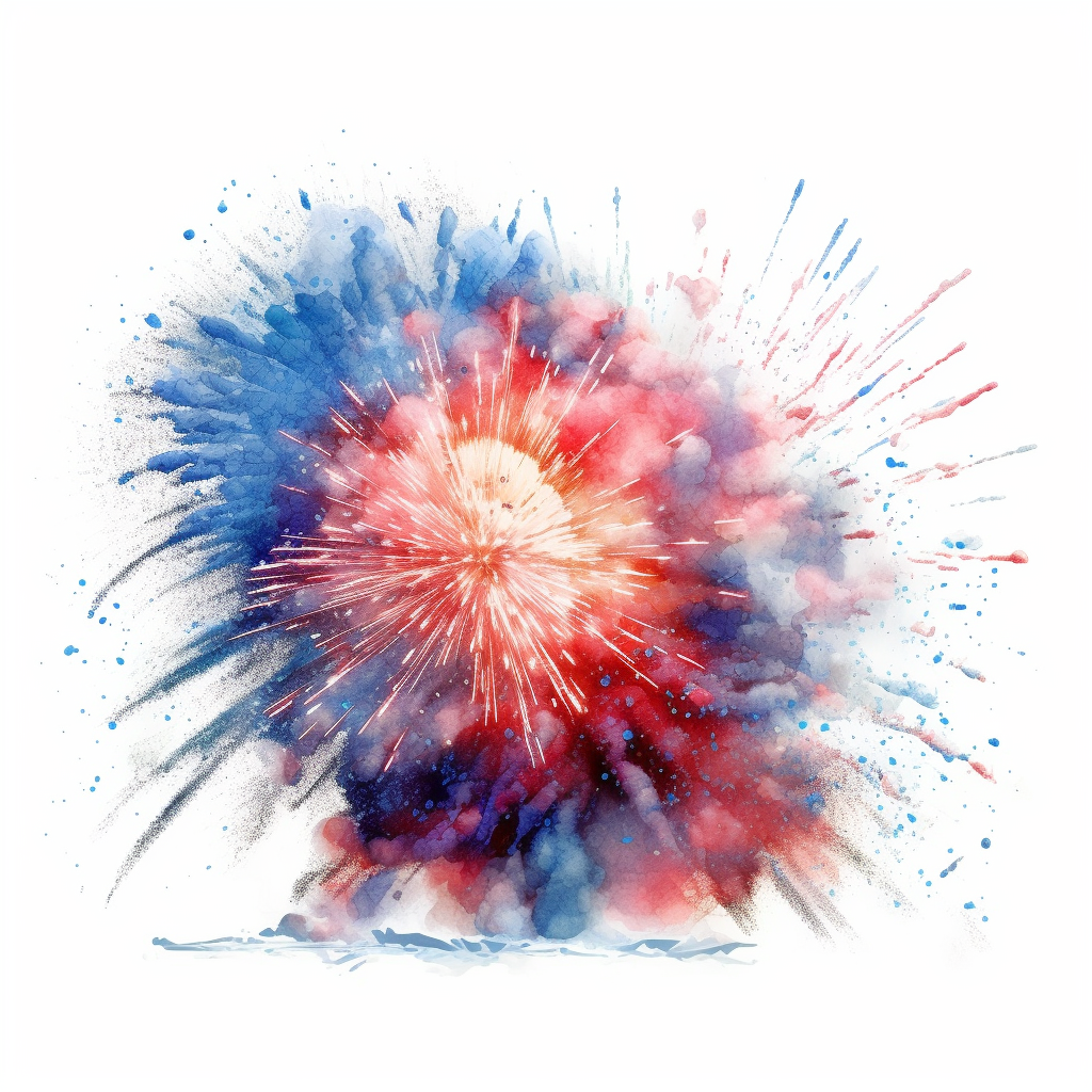 4th of july fireworks clipart