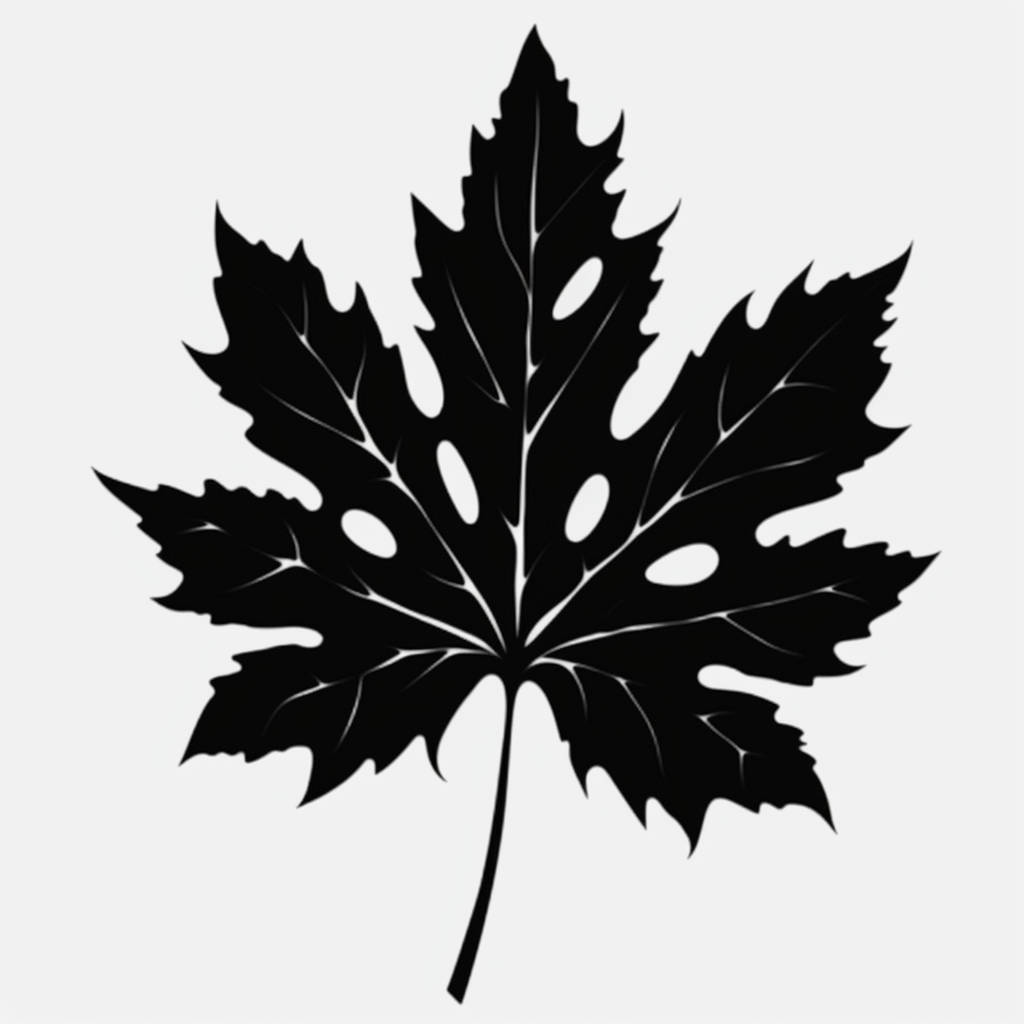 black silhouette leaf clipart - Clip Art Library