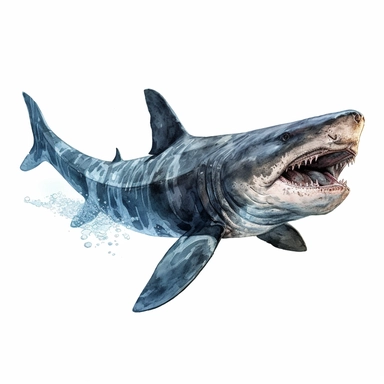 a single clipart image png graphic of a Hyper Realistic Aquatic Vibrant Basking Shark Clipart Ocean Animals, Sea Life, Basking Shark