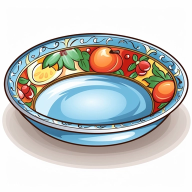 dish clipart on white background