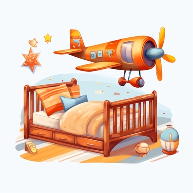 cute plane clipart for a baby bedroom