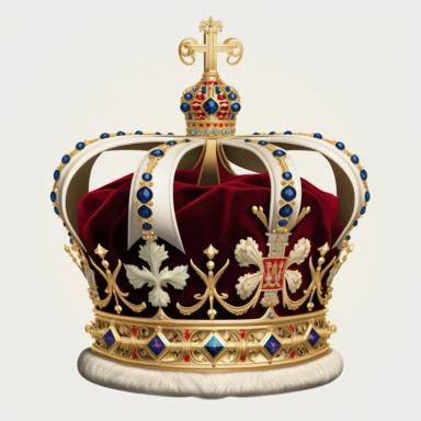 Vector illustration royal Imperial State Crown side view flat vector illustration clipart svg white background