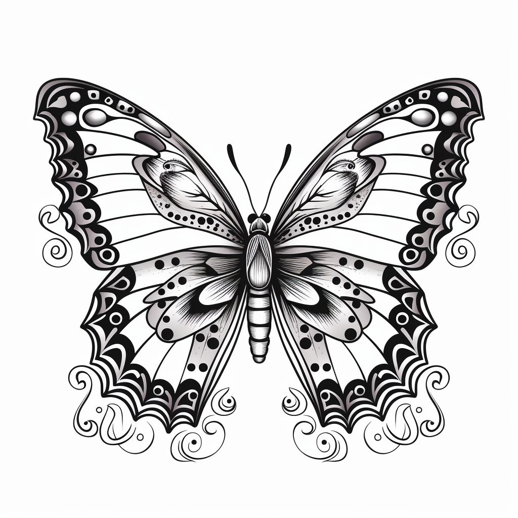 butterfly cliparts black