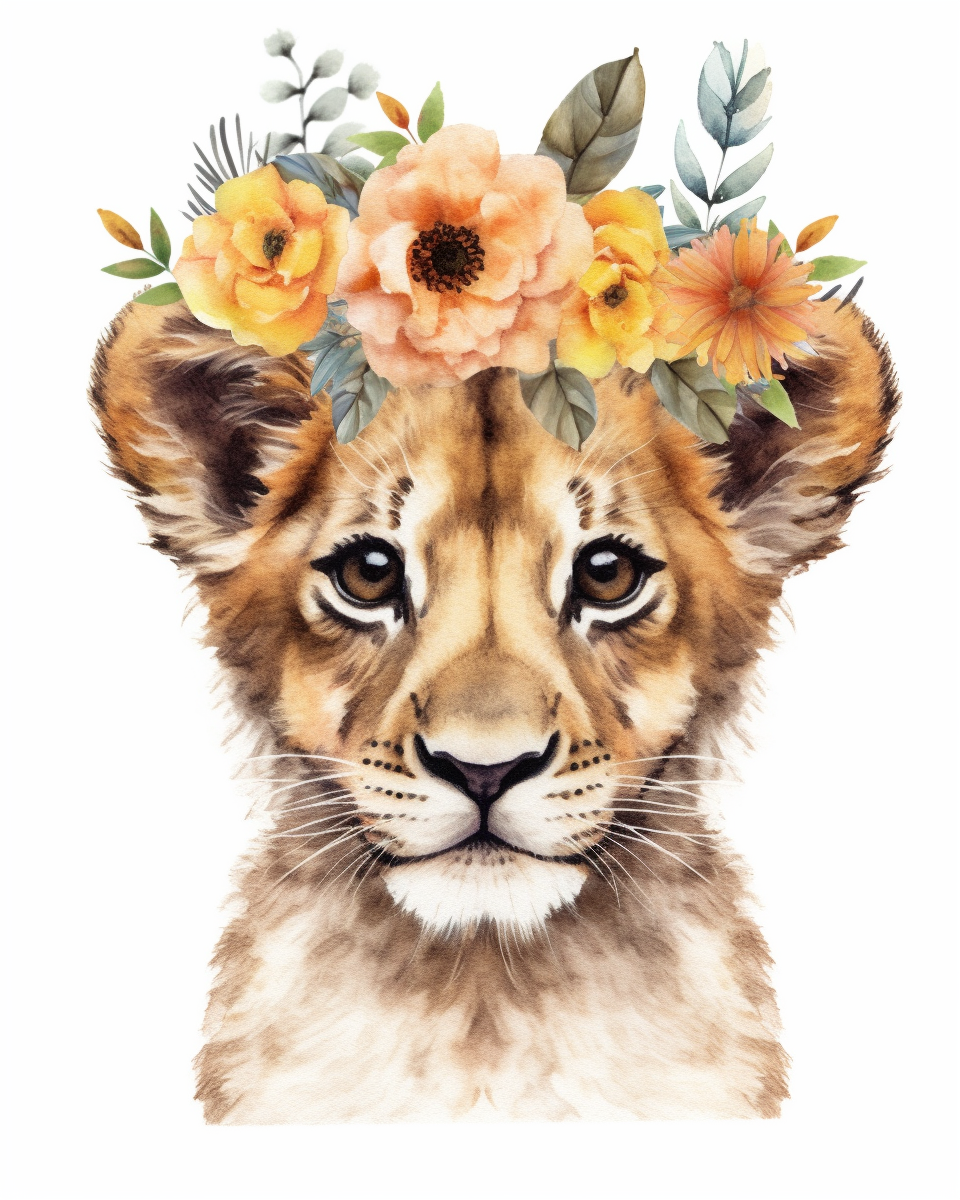 lion head clipart