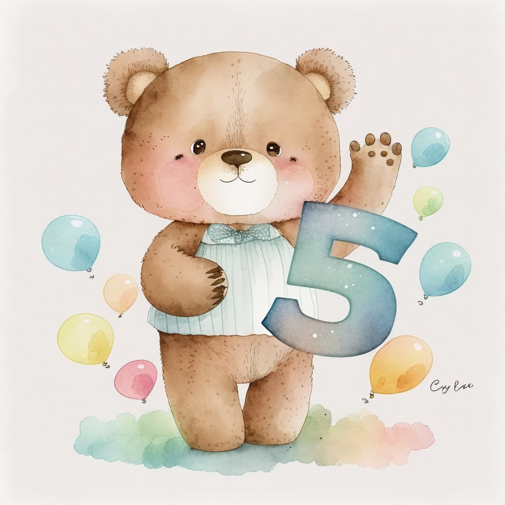 number 5 cliparts
