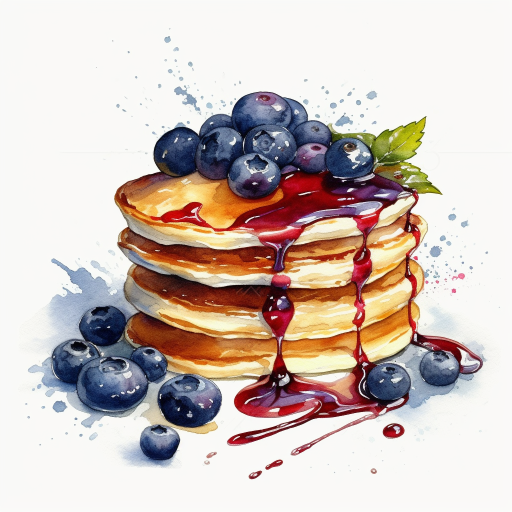 blueberry pancakes cliparts