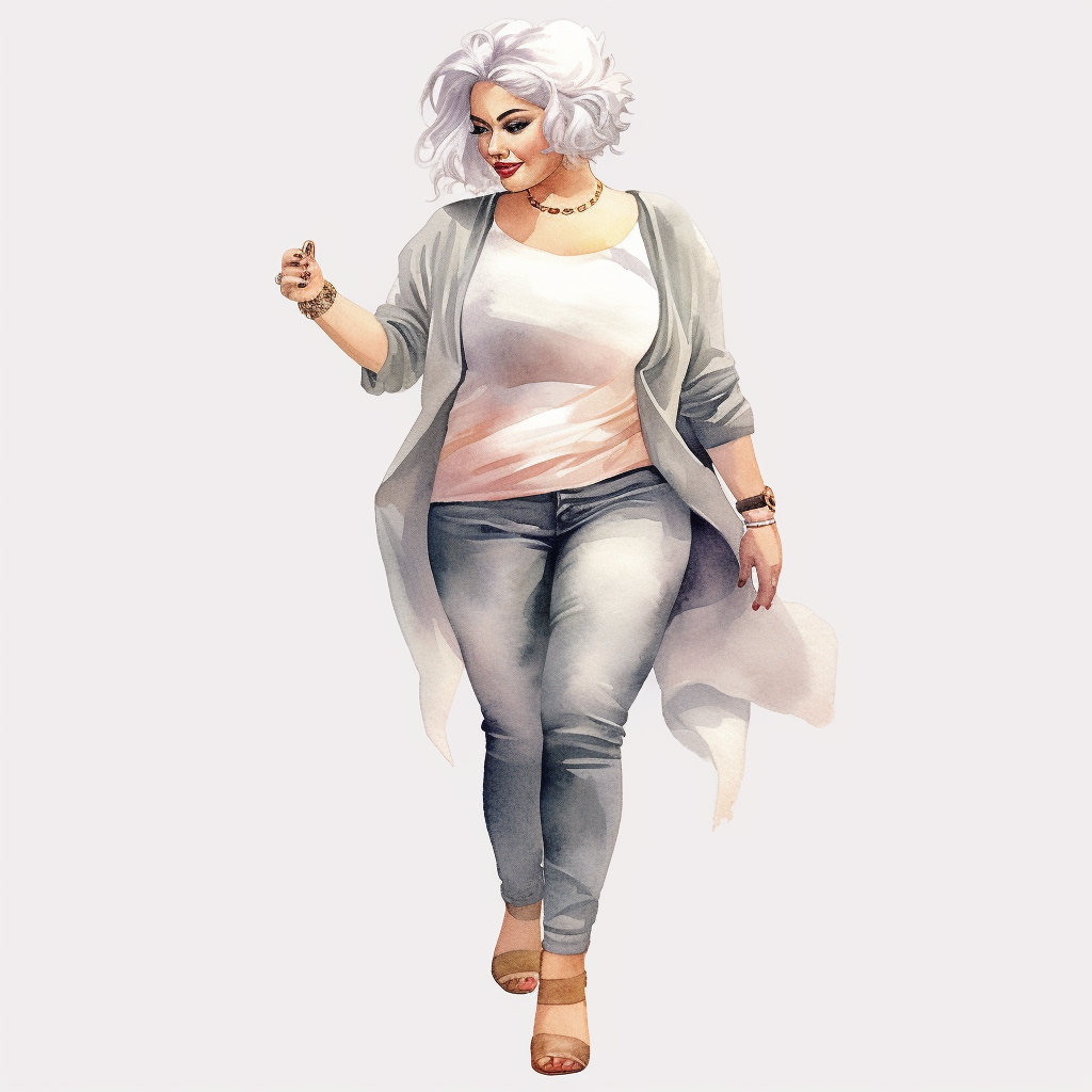 fat lady clipart
