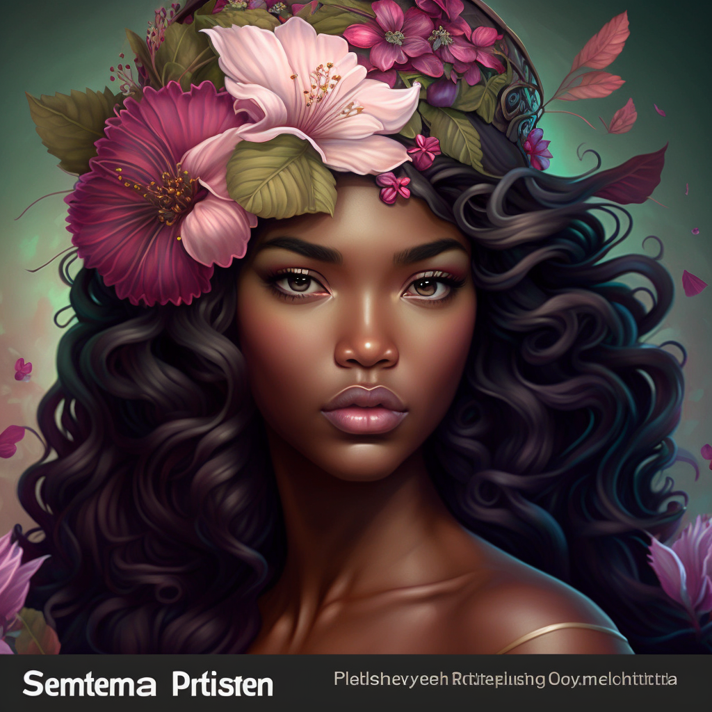 beautiful brown skinned, melanin, an clipart by Artgerm, featured on ...