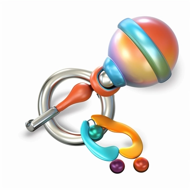 high quality, clipart, baby rattle