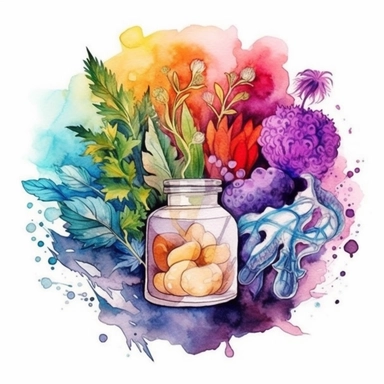 watercolour clipart holistic healing