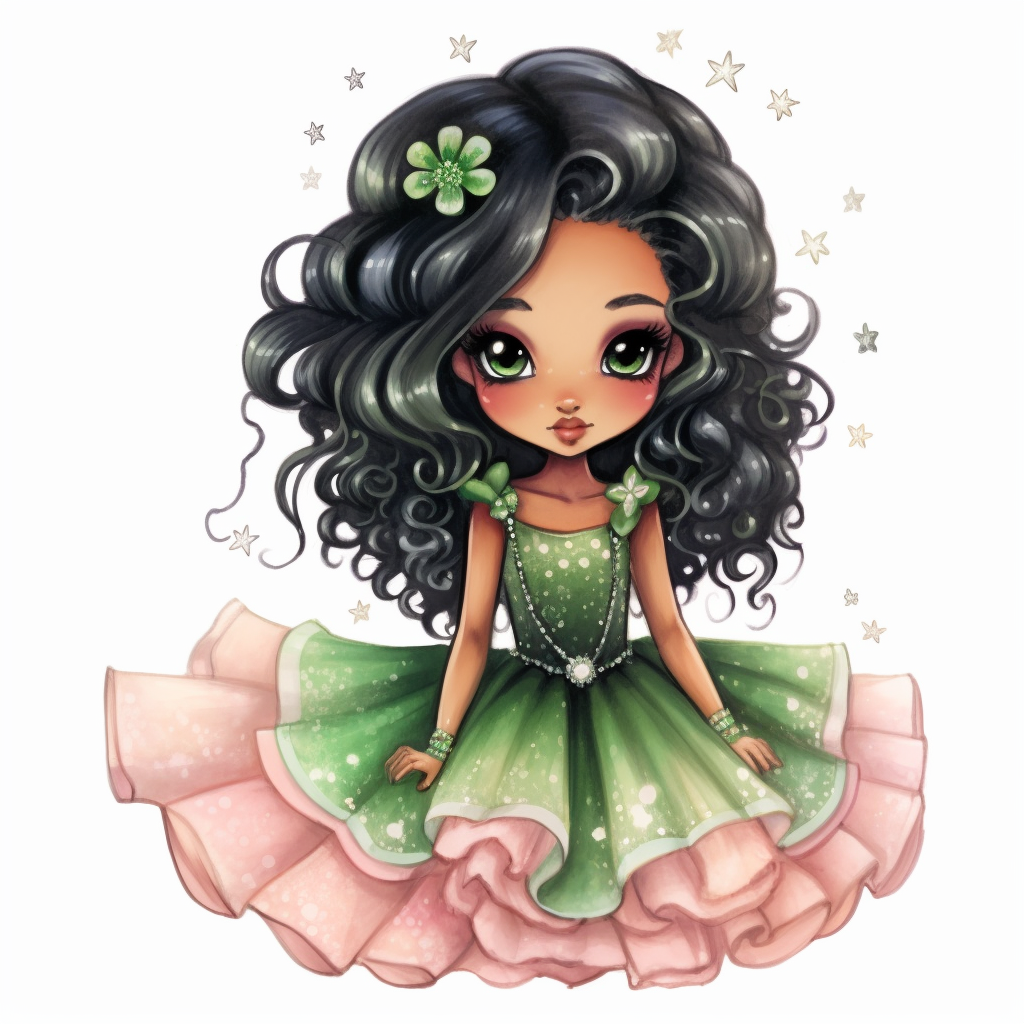 girl dressing cliparts