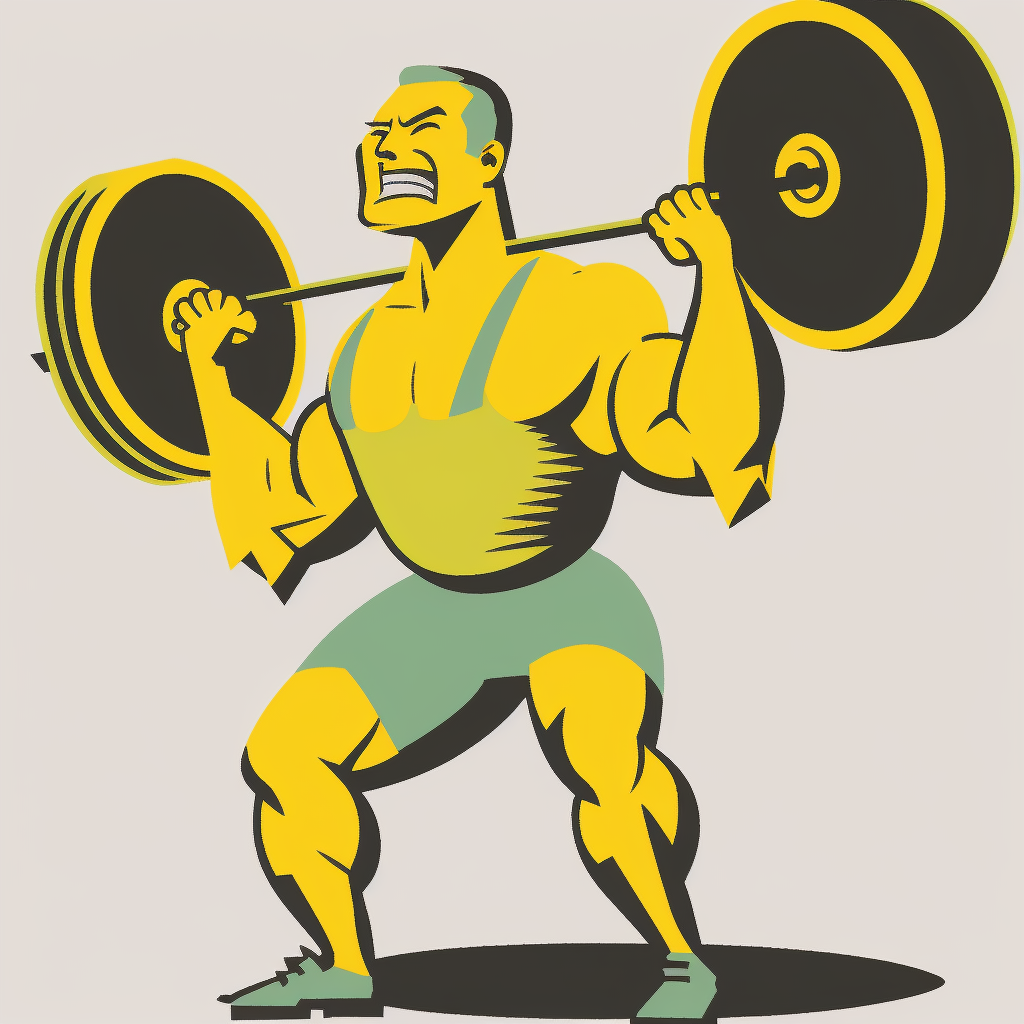 A clipart of a person lifting weights. - Clip Art Library