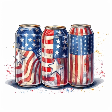 file:///C:/Users/Administrator/Desktop/d3859a98fa.jfif Cute Beautiful patriot three beer Can for 4th of july watercolor sublimation Clipart,Cartoon, hyper realistic, intricate detail, illustration style,high solution,on the white background