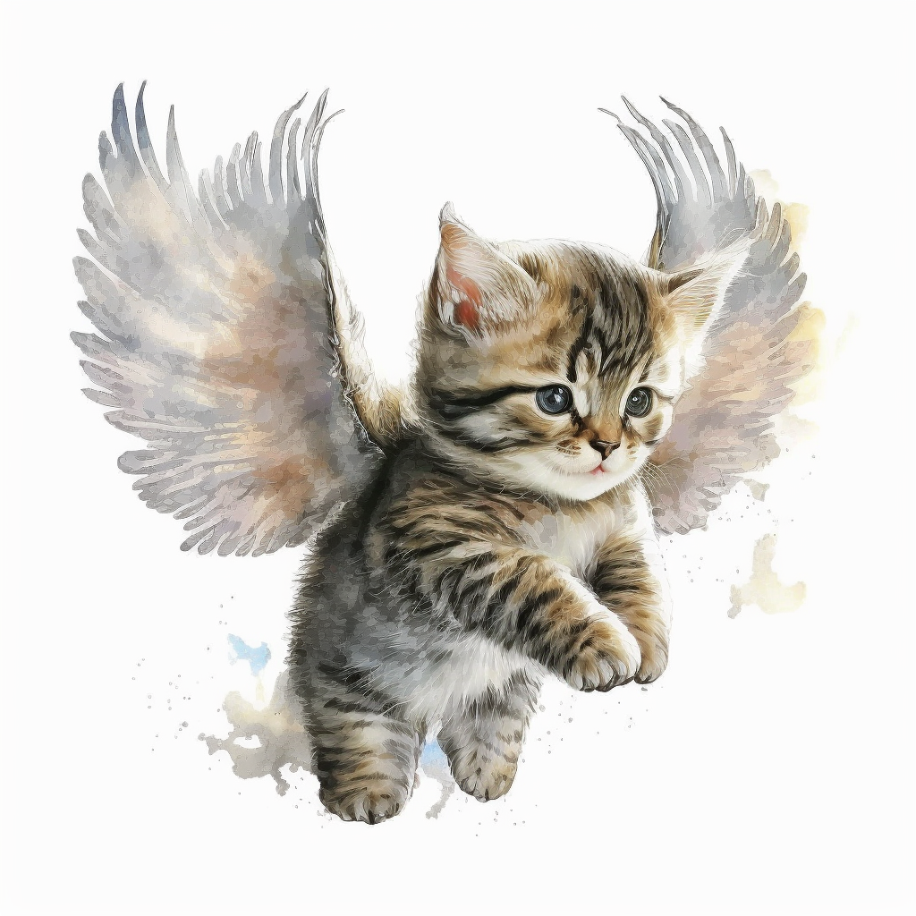 flying kitten cliparts