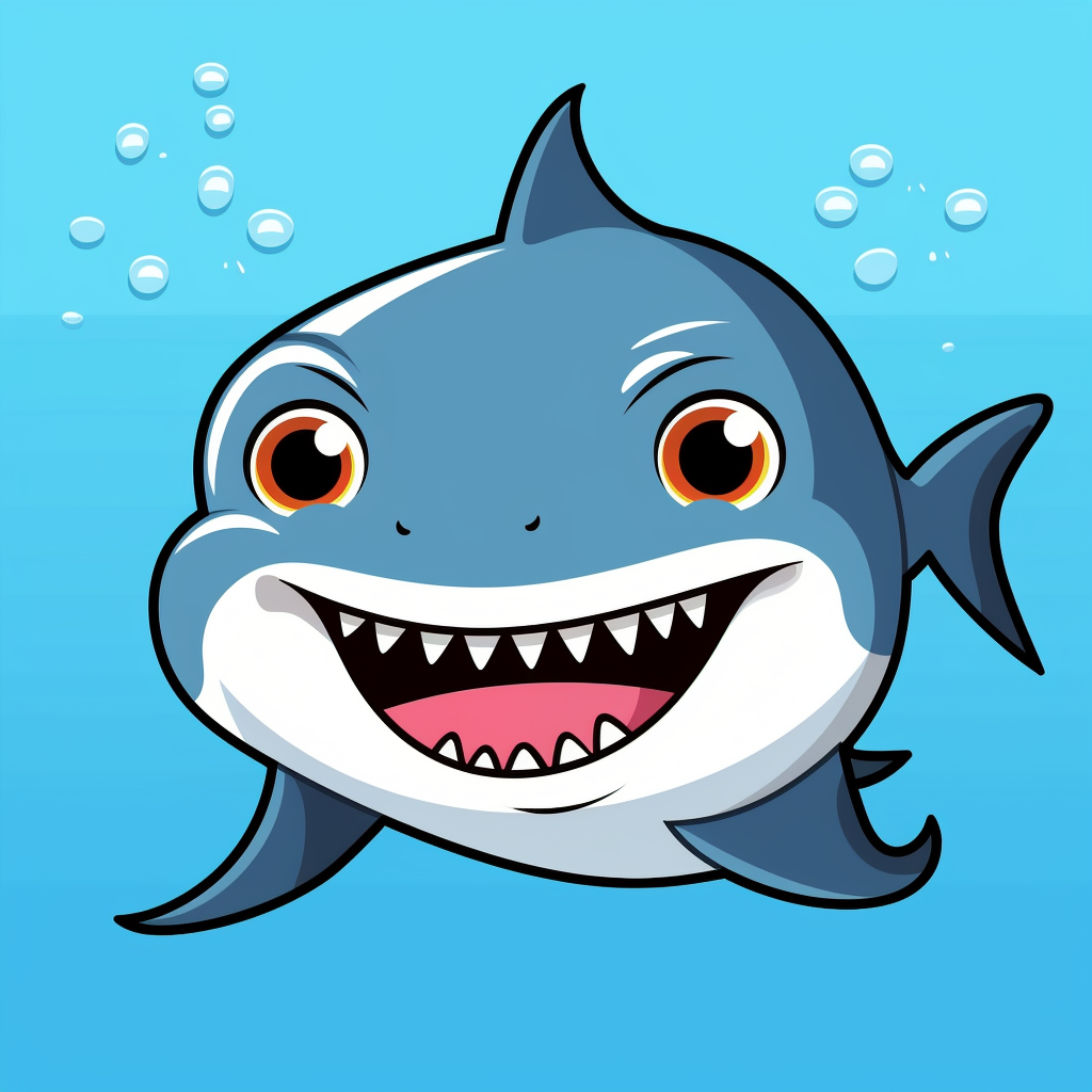 cartoon shark clipart