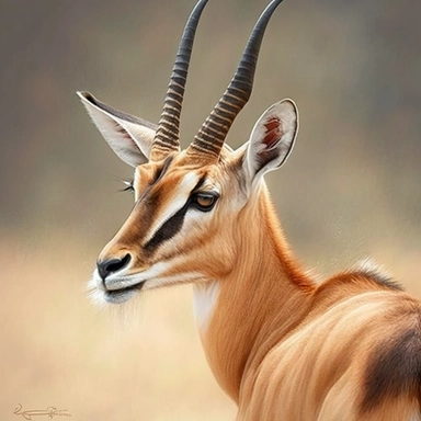 gazelle realistic clipart