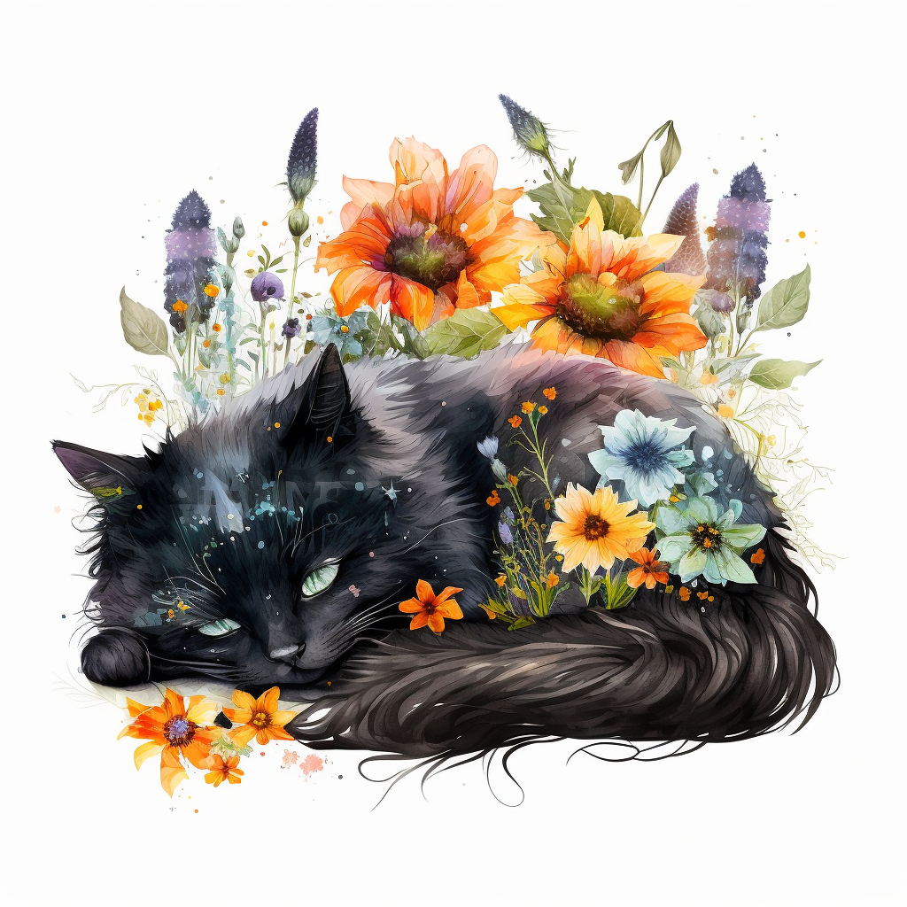 lazy cat cliparts