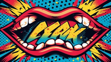 bixxy_clips logo, vector fractals, frame modulation comic book pop art style,