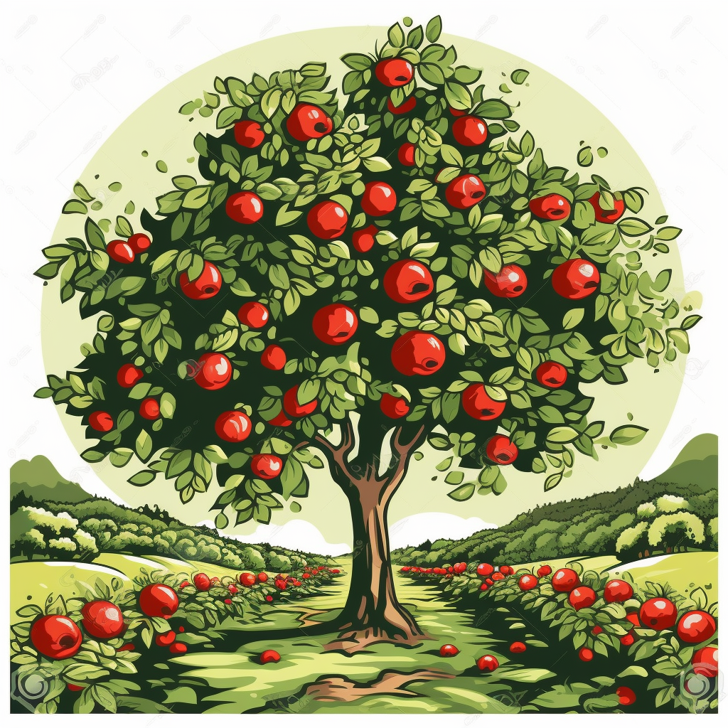 apple trees cliparts