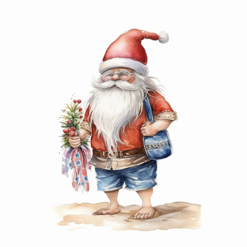 beach santa cliparts
