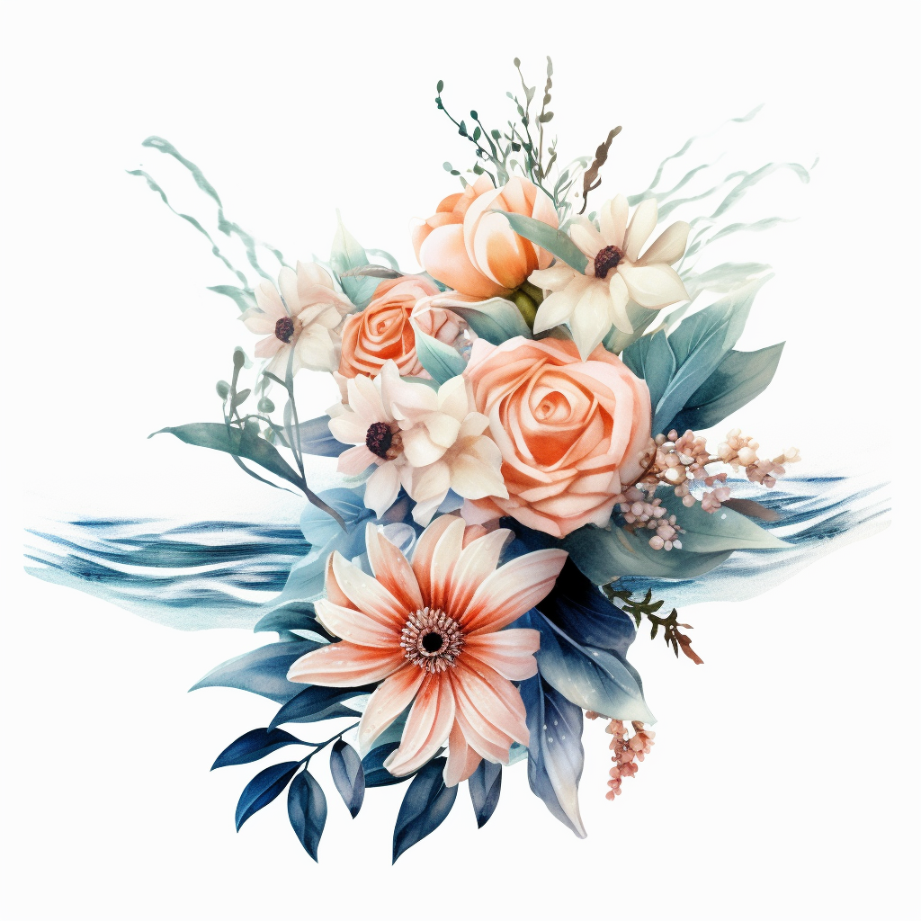 beach wedding clipart