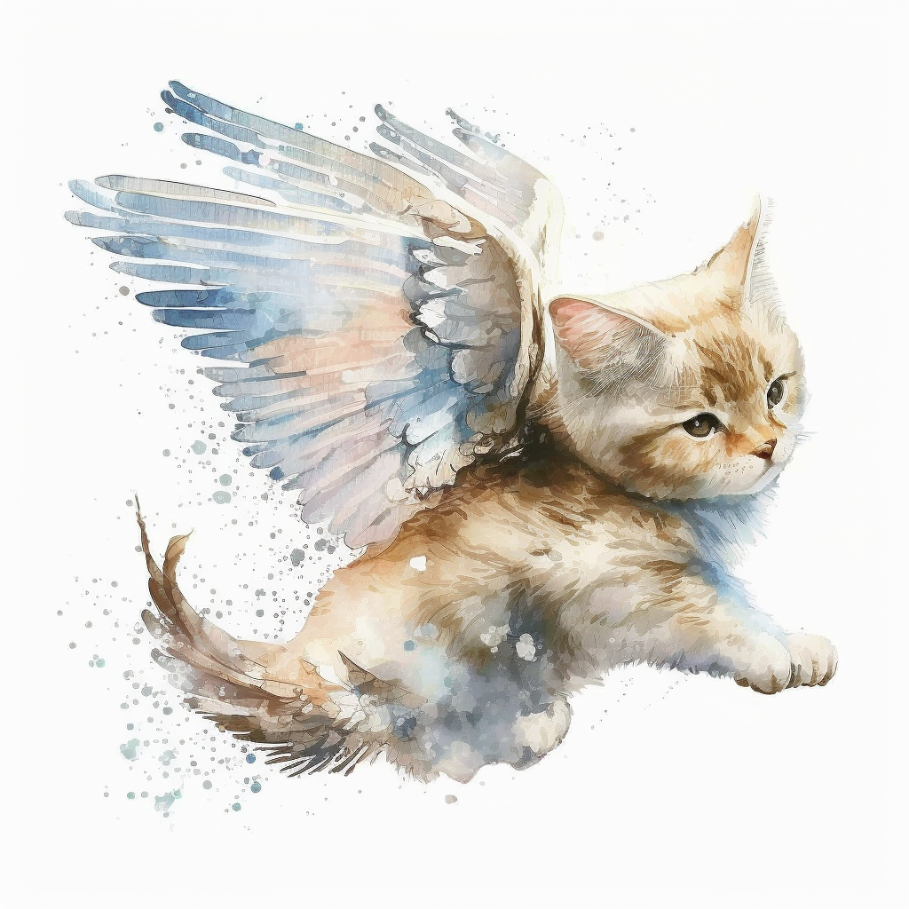 flying kitten cliparts