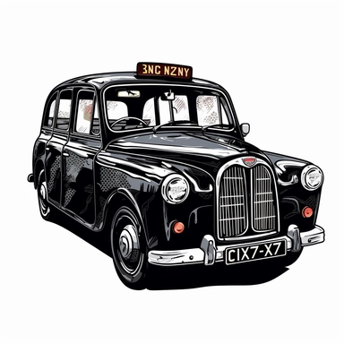 vector clipart london black cab