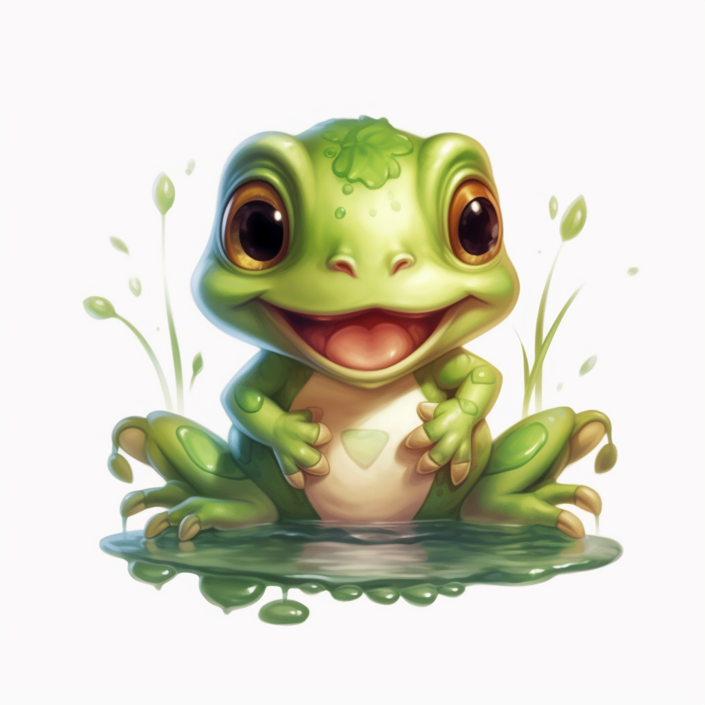 Cute Baby frog cartoon,a unique cute baby animal clipart unveils a ...