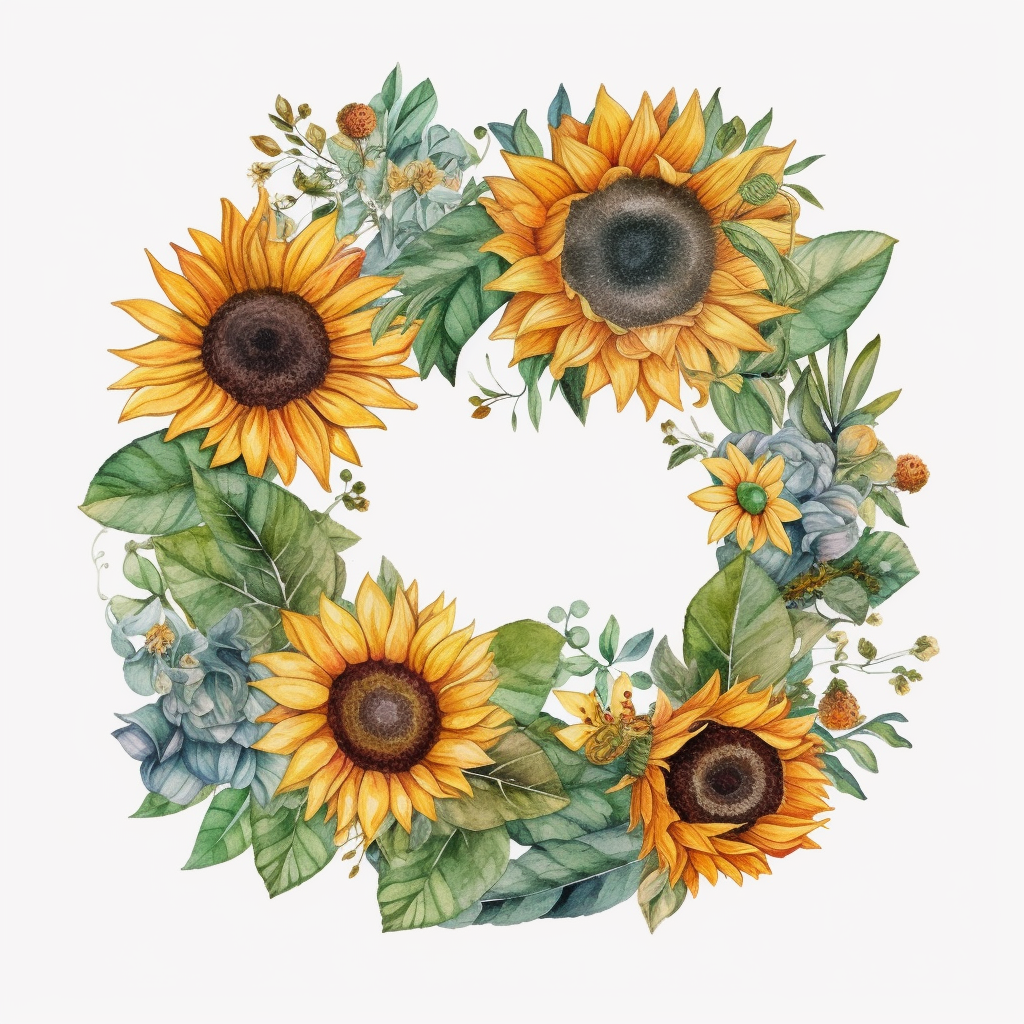 leaves circle cliparts
