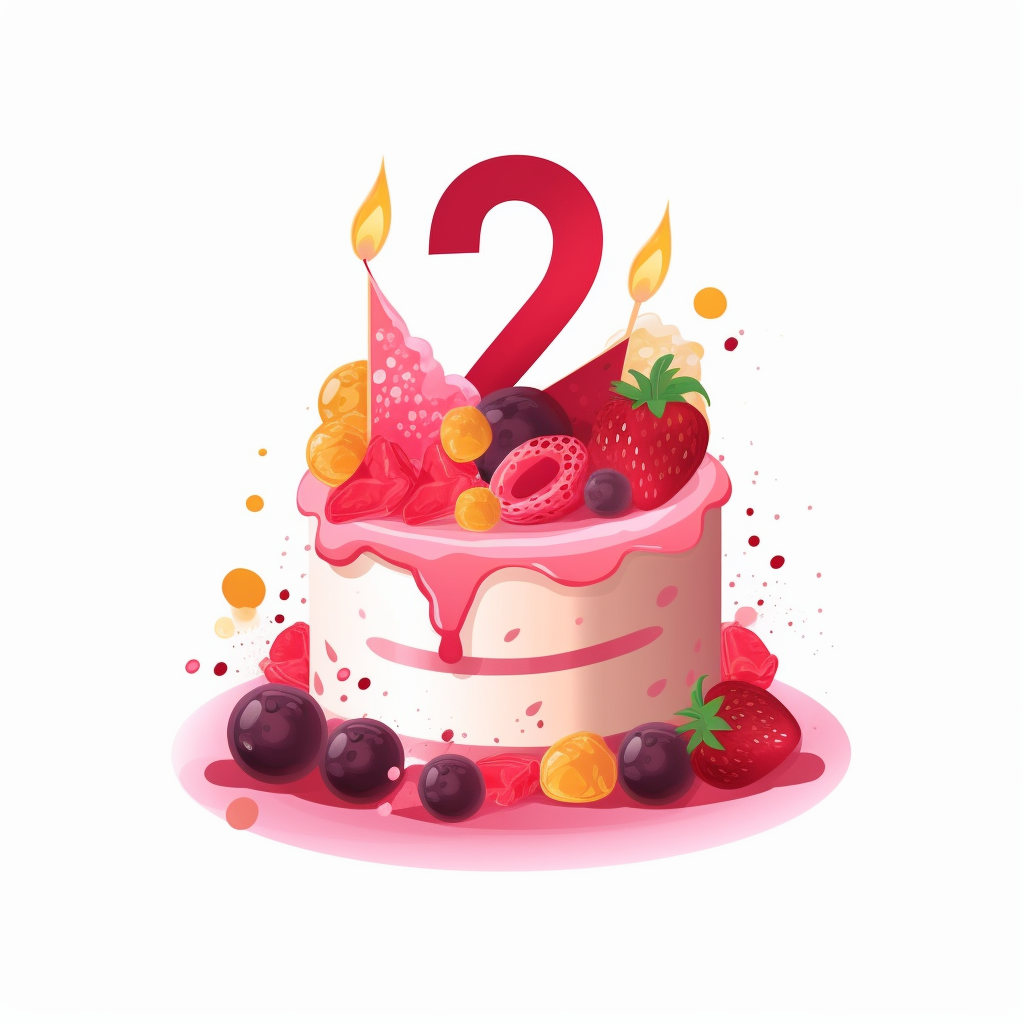 2nd Birthday Candle Clip Art Free PNG Image｜Illustoon