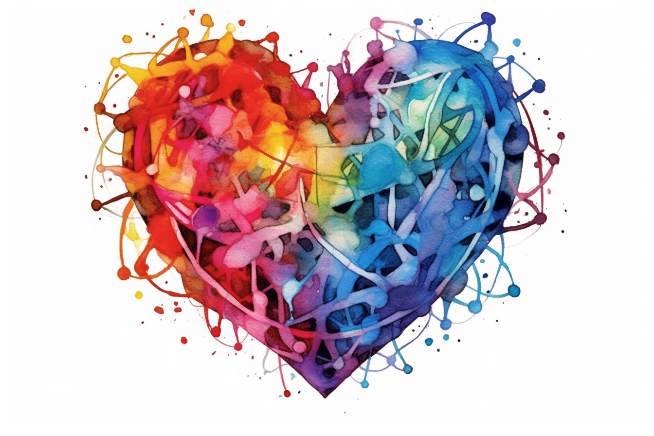 intertwined hearts cliparts