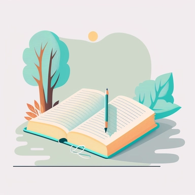 author writing book, figma vector clipart, light blue,