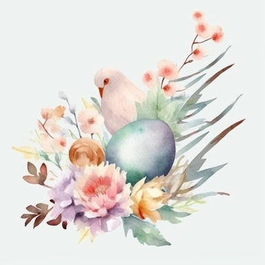 Watercolor easter corner border frame Clipart, easter, Minimalist Flowers Watercolor, Separated design, 8k