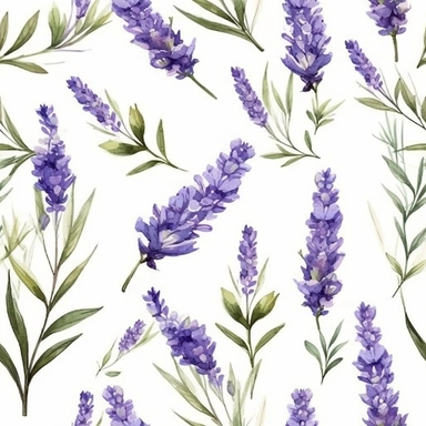 (Lavender), herbs, vintage, Watercolor, vector, white background, clipart, Seamless patterns, repeating patterns design, flat illustration, outlined , Vector, 4K, Art station, digital print, highly detailed clean, A detailed illustration a field,3D vector art, cute and quirky, fantasy art, watercolor effect, bokeh, Adobe Illustrator, hand-drawn, digital painting, low-poly, soft lighting, bird's-eye view, isometric style, retro aesthetic, focused on the character, 4K resolution, vector image, pho