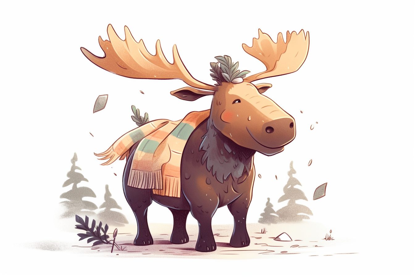 christmas moose cliparts