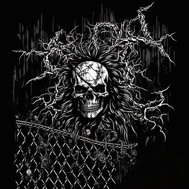 black metal goth barbwire flourishes dover clipart splatter 1998 affliction manga horror edgy style skulls motorcycle ketamine evil satan heavy metal black and white