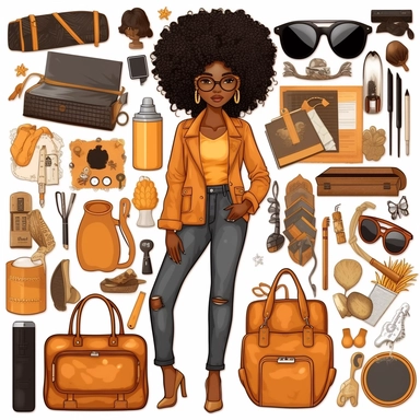 Black Woman ClipArt, Rich Auntie ClipArt, Digital Stickers, African American Clip, Digital Planner Stickers, Black Girl Clipart, travel