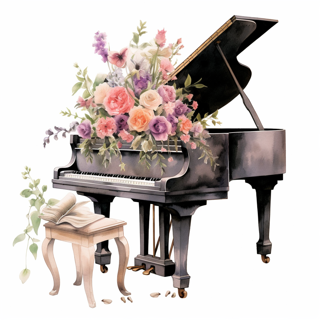 grand piano clipart