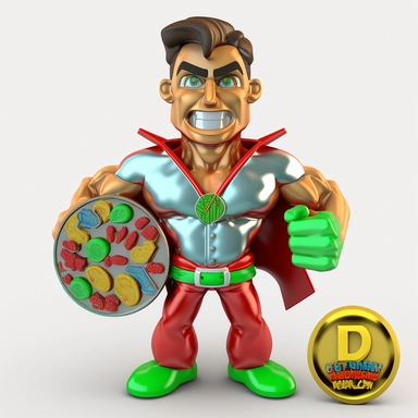 3D Cartoon in form of dietitian coin clipart mascot,transparent background, 128K,supermega pixel, insane detail, hyper detailed,huge details, UHD,8k