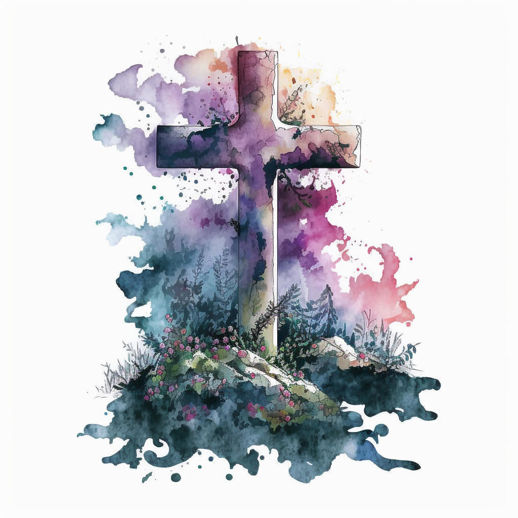 bible and cross clipart