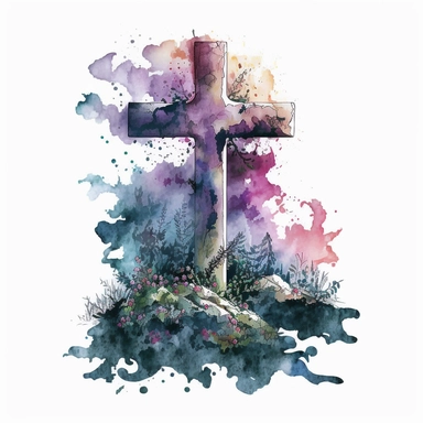 biblical fantasy bible clipart watercolour art holy cross