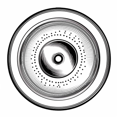 realistic outline illustration of the frisbee, black and white clipart coloring page
