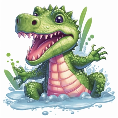 Baby Alligator Clipart